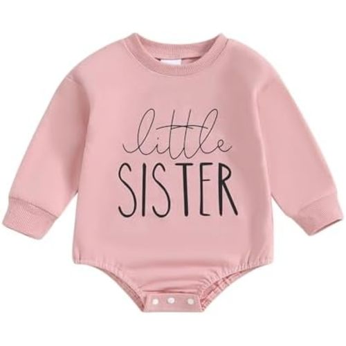 wybzd Little Brother Lil Sister Matching Outfits Baby Boy Girl Sweatshirt Romper Lil Bro Sis Siblings Clothes