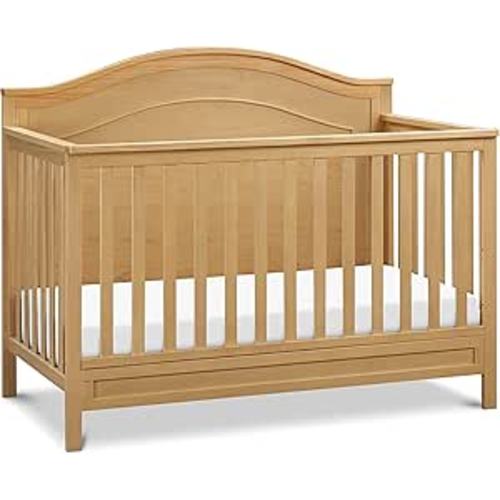 Davinci Charlie 4-in-1 Convertible Crib - GREENGUARD Gold Certified - Wooden Baby Crib Convertible to Toddler Bed, Daybed, and Full-Size Baby Bed with 4 Adjustable Heights - Easy to Assemble - Honey