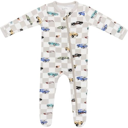 KYTE BABY Unisex Zipper Closure Footies, Rayon Made From Bamboo, 0-24 Months