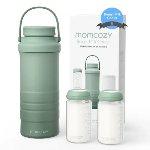 Momcozy 22oz Portable Breast Milk Cooler for Outdoor, 360°Total Cooling for 24Hours, Larger Capacity Travel Breastmilk Chiller with 2pcs Baby Bottles for Breastmilk Storage, Essentials Insulated Flask Leakproof Insulated Tumbler - TikTok Shop (PINK)