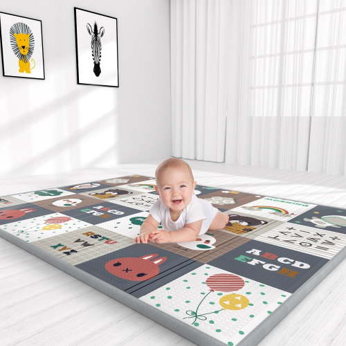 Walmart Black Friday Deals 2025 "ADHINO Certified Non-Toxic & Skin-Friendly 79""x71"" Cushioned Folding Foam Baby Play Mat"