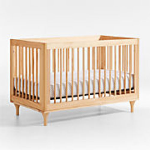Babyletto Lolly Natural Wood 3-in-1 Convertible Crib + Reviews | Crate and Barrel