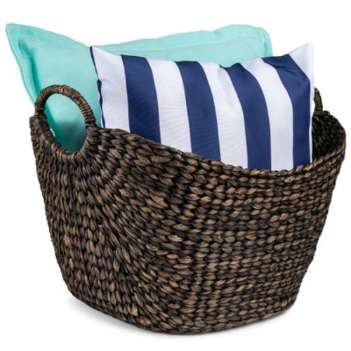 Best Choice Products Portable Large Hand Woven Wicker Braided Storage Laundry Basket Organizer w/ Handles, Color: Brown