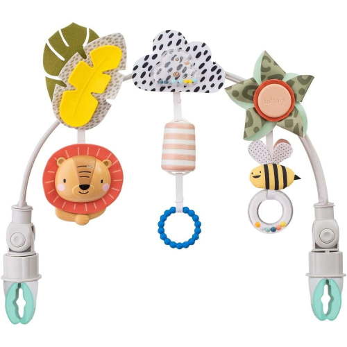 Taf Toys Savannah Adventures Arch with Fascinating Toys, Stimulates Baby’s Senses & Motor Skills Development | Newborn Toys & Baby Toys 3-6 Months | Use on Strollers, Bassinets, Crib & Car Seats