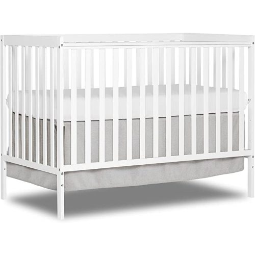 Dream On Me Synergy 5-In-1 Convertible Crib In White, Greenguard Gold Certified - 1 Count (Pack of 1) - Contemporary