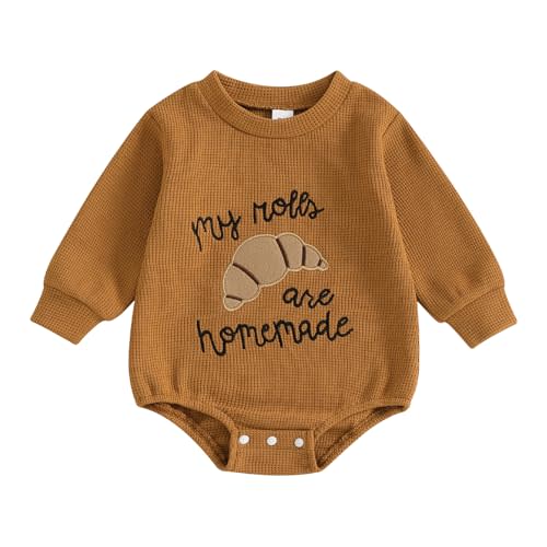 BemeyourBBs Newborn Baby Boy Girl Fall Winter Clothes Long Sleeve Bubble Sweatshirt Romper Cute Infant One Piece Outfit