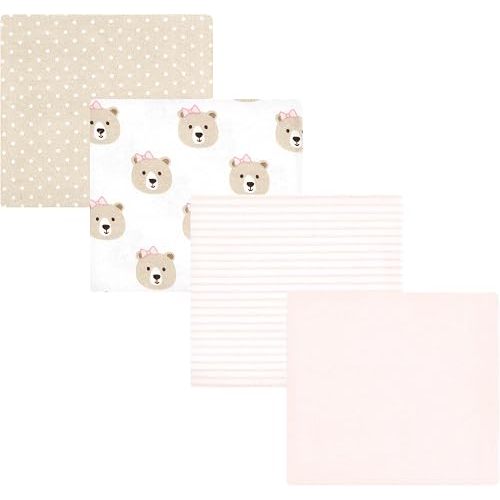Luvable Friends Little Treasure Flannel Receiving Blankets 4pk