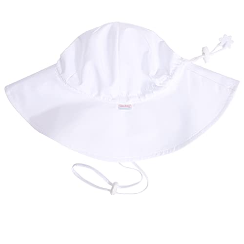 Unisex Baby Sun Hat with UPF 50+ Outdoor Adjustable Beach Hat,Baby Girl Wide Brim Bucket Hats for Infant Toddler Little Boy