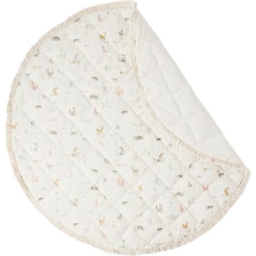 Pehr Baby Play Mat, Forest Fable | Ultra-Soft Quilted 100% Cotton Exterior with Plush Polyester Fiberfill | 40" Diameter