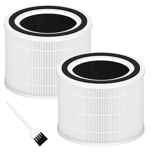 Core 300 Replacement Filter for LEVOIT Core 300, Core 300S and Core 300-P Air Purifier, 3-in-1 H13 True HEPA Filter Replacement, Compared to Part # Core 300-RF, 2 Pack, White