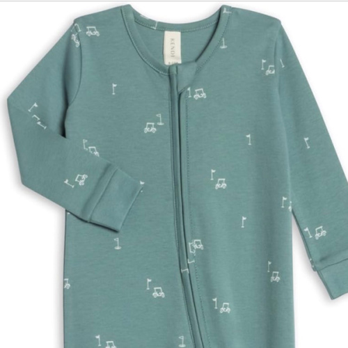 3-6m Colored Organics Baby Zip-Up Footed Sleeper with 2-Way Zipper - Organic Cotton Pajamas