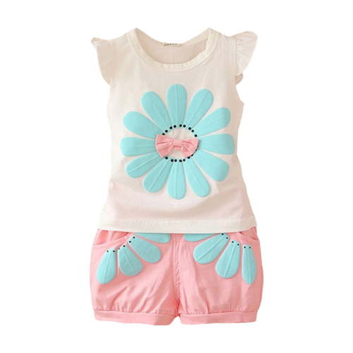 Ulanda Girl Clothes Toddler Girls Summer Outfit Heart Tank Top+Pink Shorts 2 Piece Clothing for Girl 1 2 3 4 5 6 7 T Girls Summer Set Pink for Size 2-3 Years