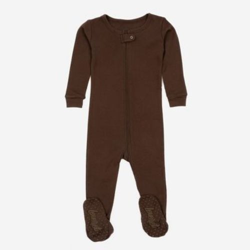 Leveret Toddler Footed Cotton Solid Neutral Color Pajamas