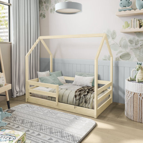 Harriet Bee Sweet Dreams Toddler Bed With House Frame And Guardrails - Safe Crib-to-big Kid Transition Bed & Reviews | Wayfair