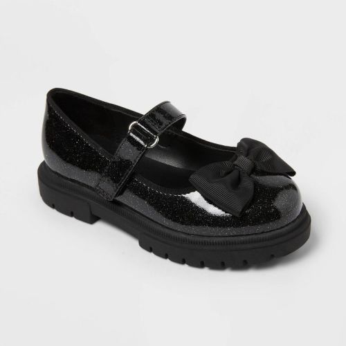Toddler Bridget Bow Mary Jane Flats - Cat & Jack™ Black