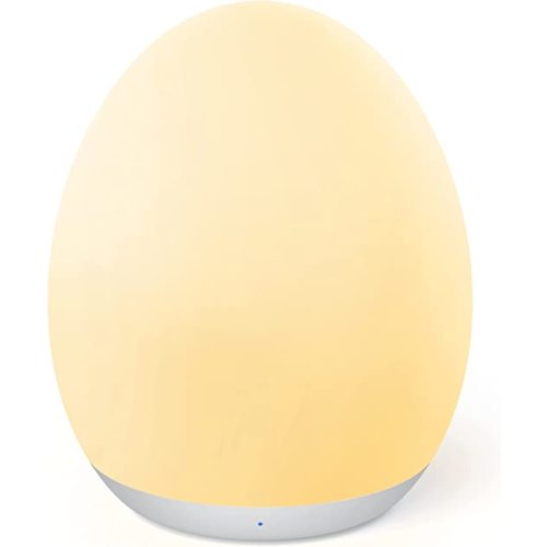 JolyWell Night Light for Kids with 7 Color Changing Mode & Dimming Function, Rechargeable Baby Egg Night Light with 1 Hour Timer&Touch Control, up to 100H, White