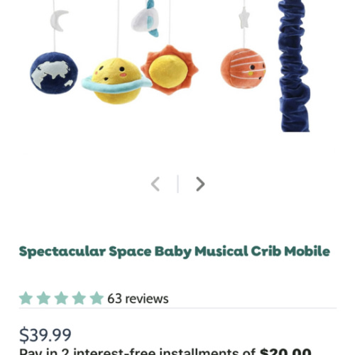 Spectacular Space Baby Musical Crib Mobile