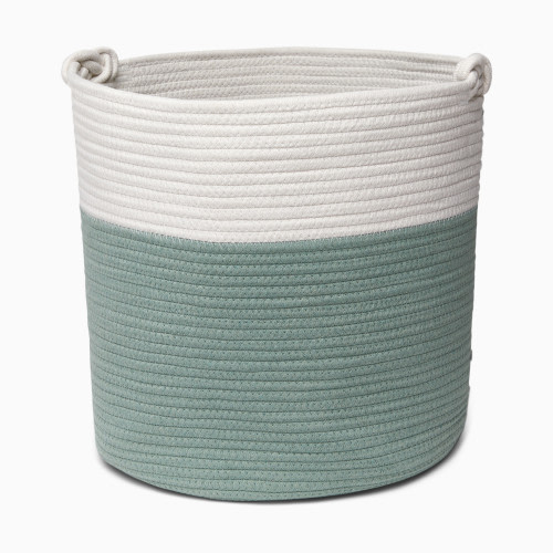 Sprucely Large Rope Basket - Sage, Single