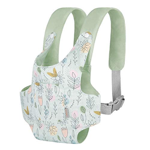 GAGAKU Baby Doll Carrier for Little Girls & Toddlers - Reborn Baby Doll Accessories - Green (Sunflower)