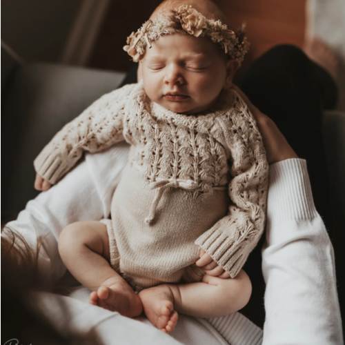 Zoya Knitted Sweater Romper – Olive and Cradle