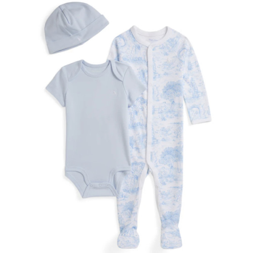 3-Piece Box Set in Blue Toile | Over The Moon