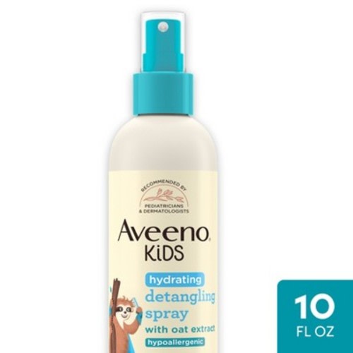 Aveeno Kids' Hydrating Detangling Spray with Oat Extract, Suitable for Skin & Scalp - Light Fragrance - 10 fl oz: Hypoallergenic, Paraben-Free