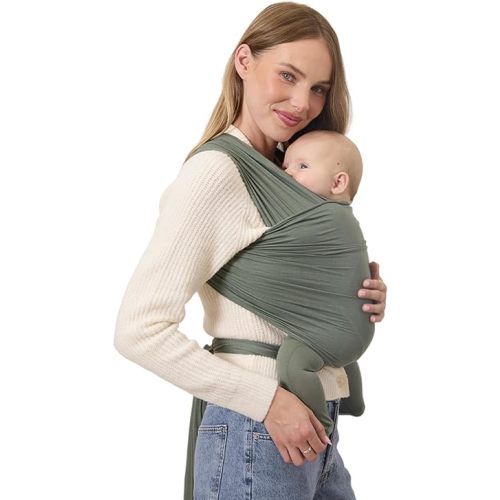 Solly Baby Wrap, Buttery-Soft Baby Carrier Newborn to Toddler 8-25 Lbs., Lightweight & Hands-Free Infant Sling Wrap, Breathable Summer Carrier, Baby Wearing & Postpartum Essential, New Mom Gift, Basil