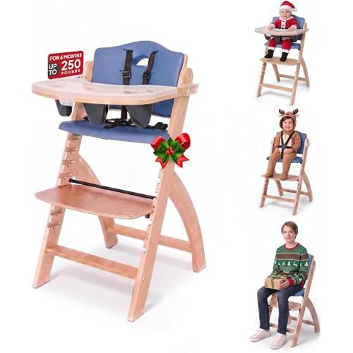 Abiie Beyond Junior Convertible Wooden High Chair with Removable Tray