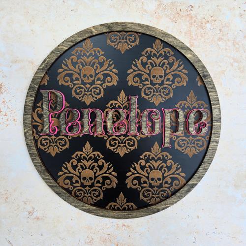 Gothic Nursery Personalized Wooden Sign, Custom Nursery Sign, Nursery Sign, Gothic Baby, Dark Nursery Decor, Gothic Decor, Dark Decor