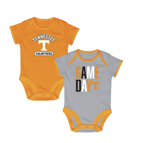 NCAA Tennessee Volunteers Newborn 2pk Bodysuit