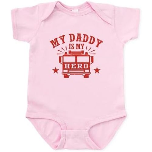 CafePress My Daddy is My Hero Firefighter Infant Bodysuit Cute Infant Bodysuit Baby Romper