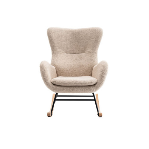 Silla mecedora Corinna beige