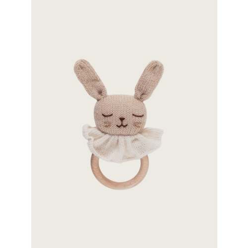 Bunny Teething Ring - Sand | Organic Zoo