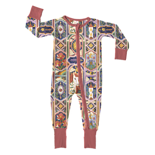 Zip Romper in Fairytale Windows