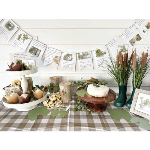 Frog and Toad book page banner bunting garland baby shower birthday party nursery decor decoration