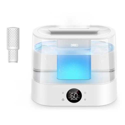 1.06 gal. Smart Cool Mist Humidifier for Large Room, 40H Runtime, Top-Fill, 28dB Quiet for Bedroom and Plants in White