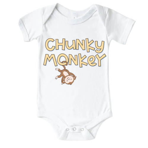 Chunky Monkey Graphic Bodysuit | White