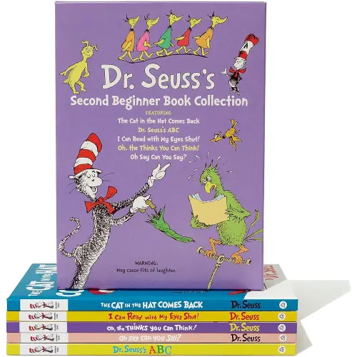 Dr. Seuss's Second Beginner Book Boxed Set Collection: The Cat in the Hat Comes Back; Dr. Seuss's ABC; I Can Read with My Eyes Shut!; Oh, the Thinks You Can Think!; Oh Say Can You Say?