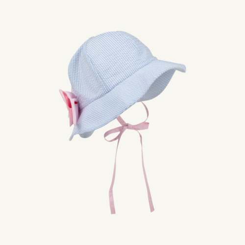 Pippa Petal Hat - Breakers Blue Seersucker