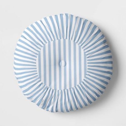 Round Stripe Pillow Natural/White - Threshold™