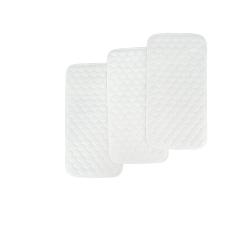 BlueSnail Quilted Thicker Waterproof Changing Pad Liners,3 Count(Snow White 13” x 27”)