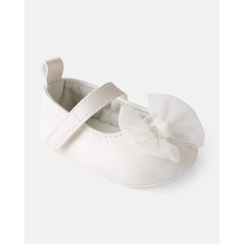 Baby Girl Tulle Bow Dress Shoes - White | Carter's
