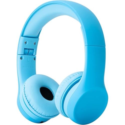 Snug Play+ Kids Headphones – Volume Limited 93dB for Safe Listening – Foldable, Durable Headphones for Toddlers, Boys & Girls – Tangle-Free Cord – Ideal for Travel, School, Tablets - Blue