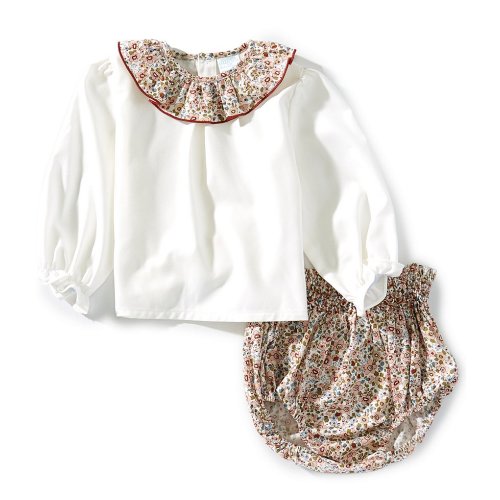 Edgehill Collection Baby Girls Floral Diaper Set