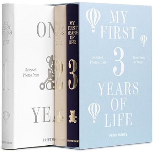 Printworks Baby Photo Book 3-Pack - 1 Album for Each of First 3 Years