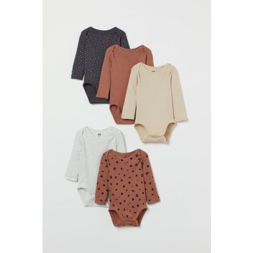 5-pack Long-sleeved Bodysuits