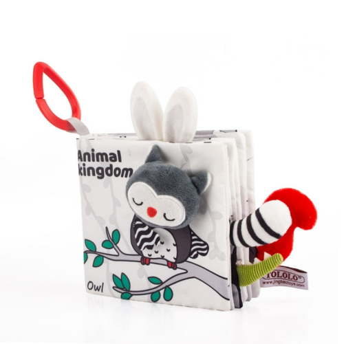 saidjrlf Soft Sensory Cloth Book,Touch and Feel Cloth Crinkle Books for Babies, Montessori Toys 0-6-12 Months,Early Learning Education Toys,Forest Animals Cloth Book, Baby Gift(6 Pages)