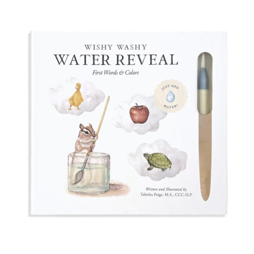 Wishy Washy (Water Reveal Edition): A Reusable Water Reveal Activity Book Teaching First Words and Colors (Tabitha Paige Children's Book Series)