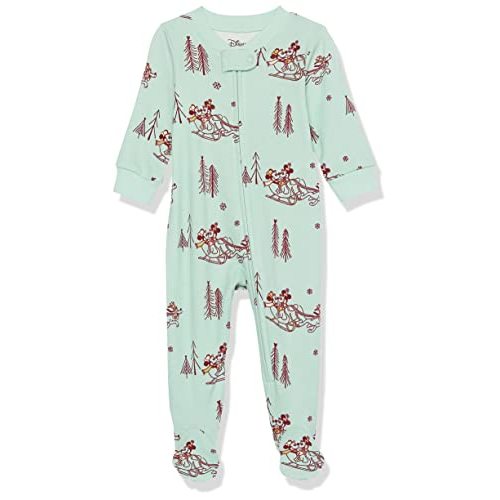 Amazon Essentials Disney | Marvel | Star Wars Unisex Babies' Snug-Fit Cotton Footed Sleepers, Multipacks