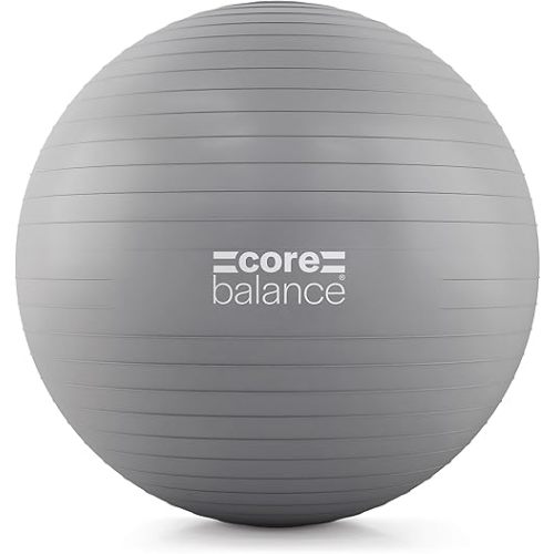 Exercise Ball for Workouts, Anti-Burst and Slip Resistant, Swiss Yoga Ball for Pregnancy, Stability, Fitness and Physical Therapy, 4 Sizes, with Pump